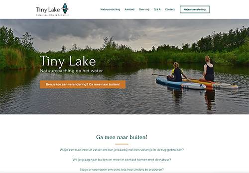 Website over Natuurcoaching op het water van Marionne Lips