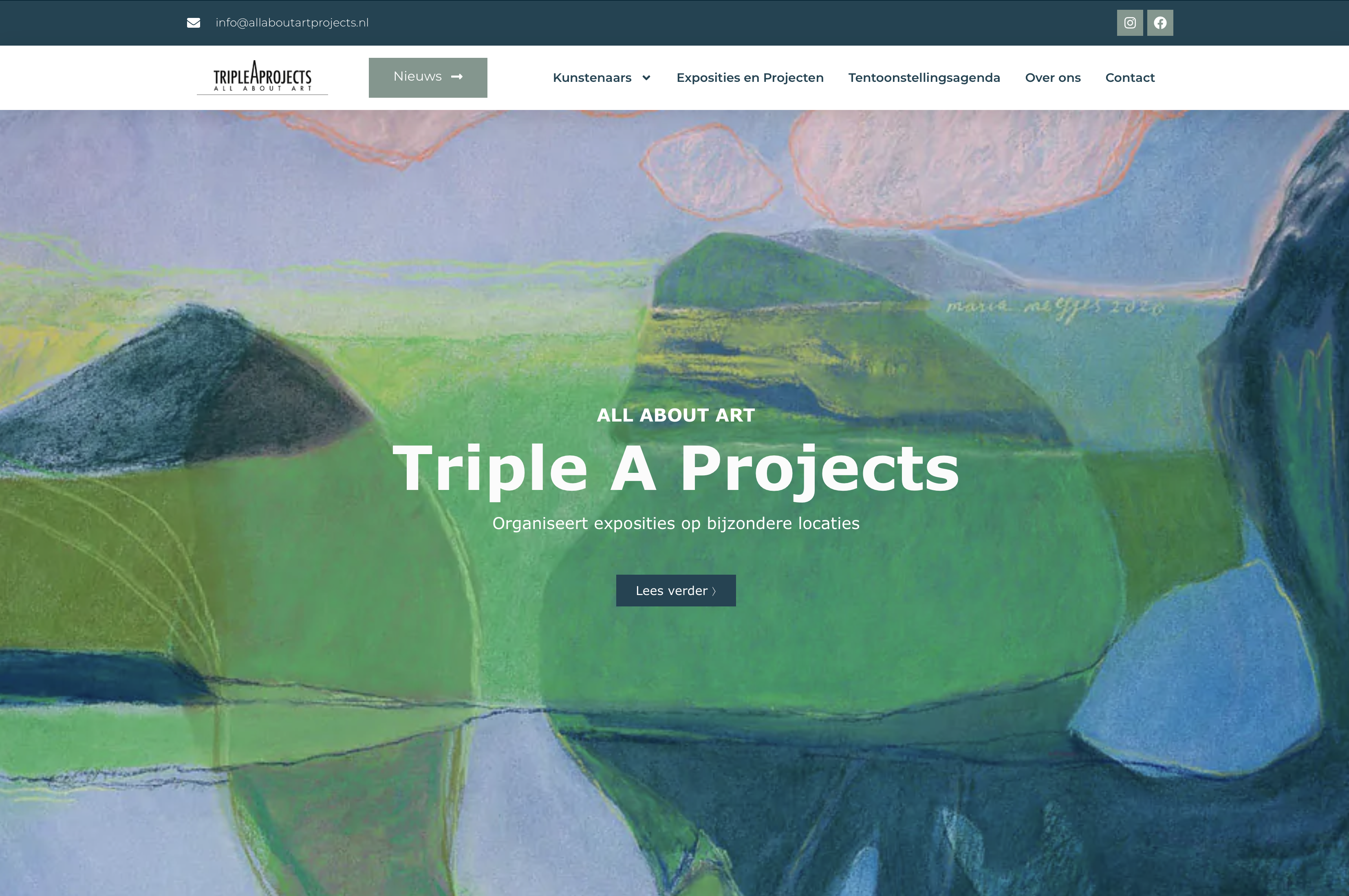 WordPress website over exposities op bijzondere locaties